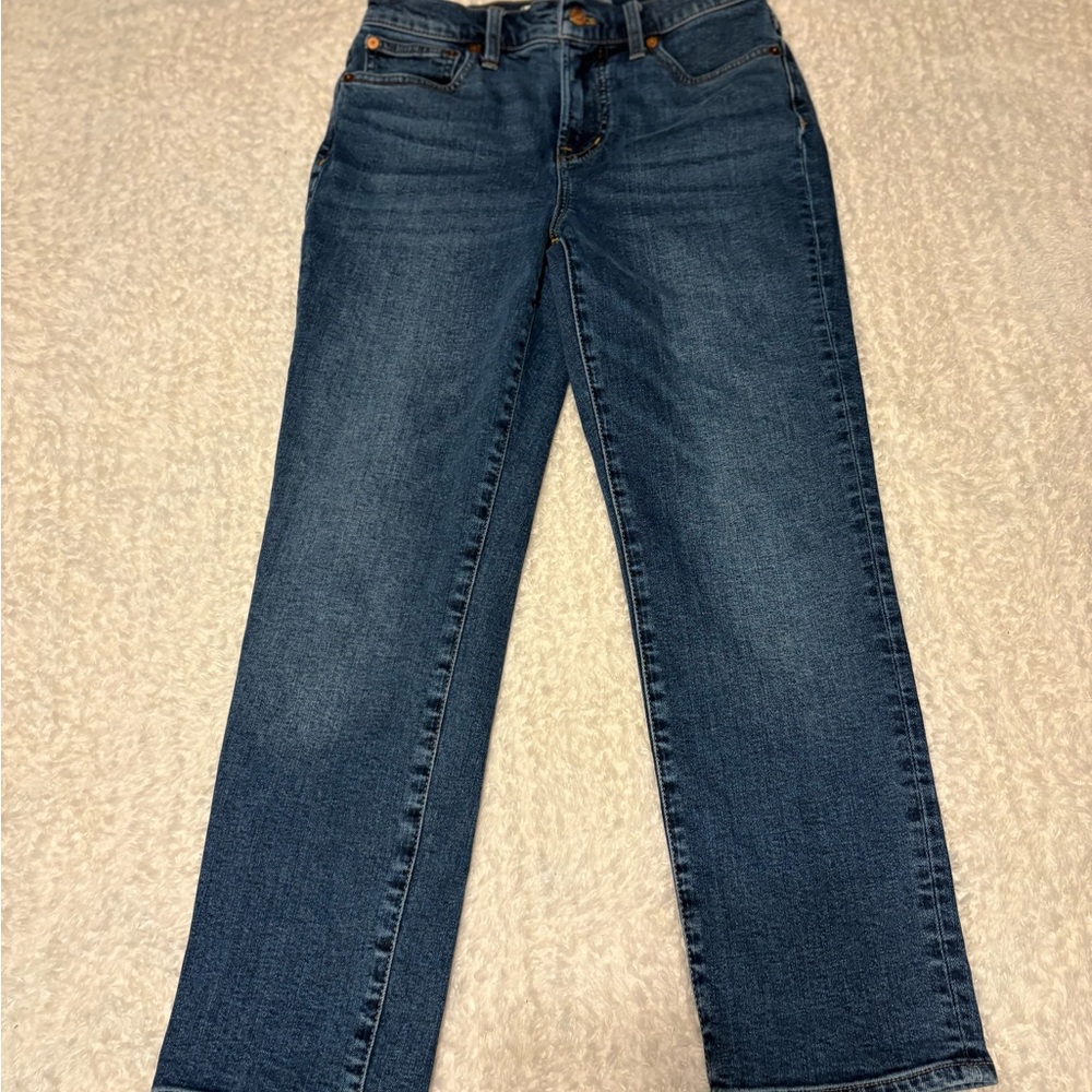 Madewell Dark Blue Straight Leg Jeans